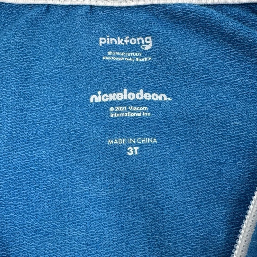 Baby Shark Jacket Boys 3T Blue Nickelodeon Doo Doo Long Sleeve Full Zip Pinkfong